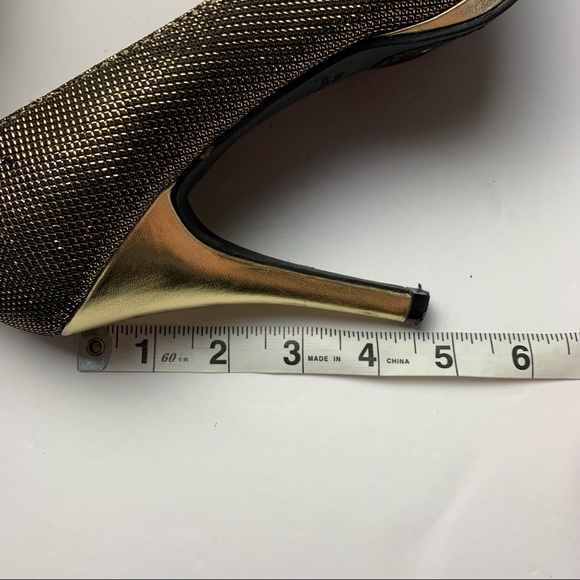 Rampage women's black and gold peep toe heels, 7.5 - Picture 3 of 13